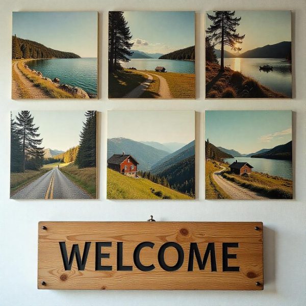 Set of 8 Photo Tiles & Wooden Sign Feature Image